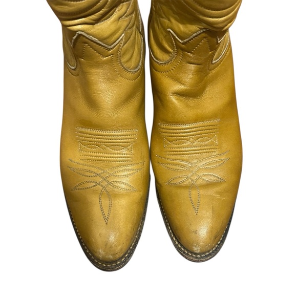 Tony Lama Mustard Cowboy Boots - Picture 2 of 6
